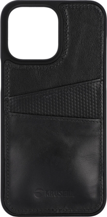 iPhone 14 Pro Max Deksel Leather CardCover Svart
