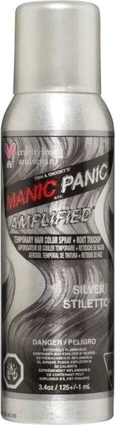 Temporary Color Spray Silver Stiletto
