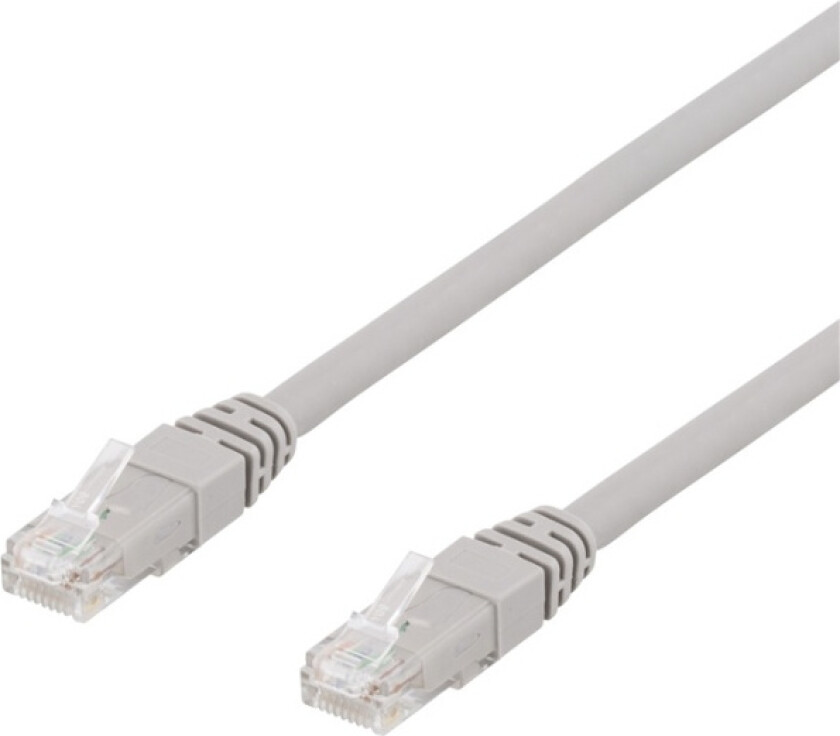 U/UTP Cat6a patchkabel, LSZH, 15m, grå