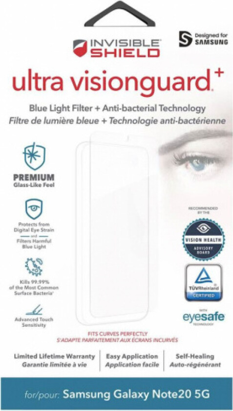 InvisibleShield Ultra Vision Guard skjermbeskytter til Samsung Note 20