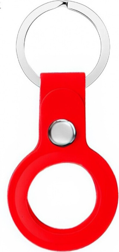 Bilde av Silikonholder for AirTag med nøkkelring, rød