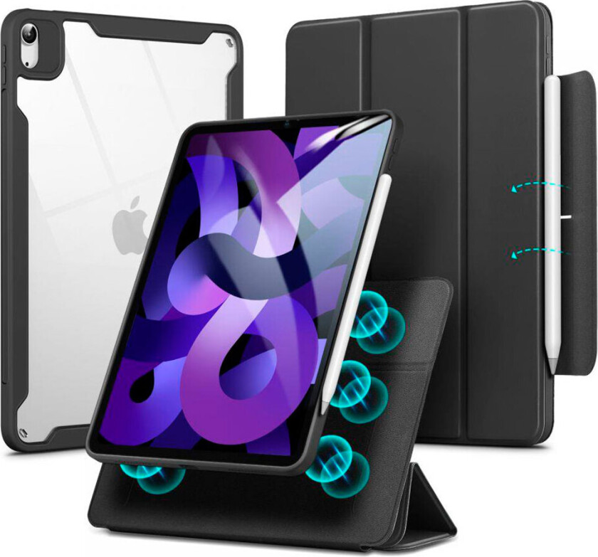iPad Air (2022 / 2020) / Pro 11" (2022 / 2021 / 2020 / 2018) Rebound Hybrid Flip Deksel - Black