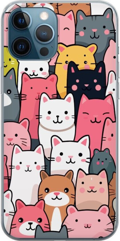 Mobildeksel til Apple iPhone 12 Pro med Kattmønster motiv