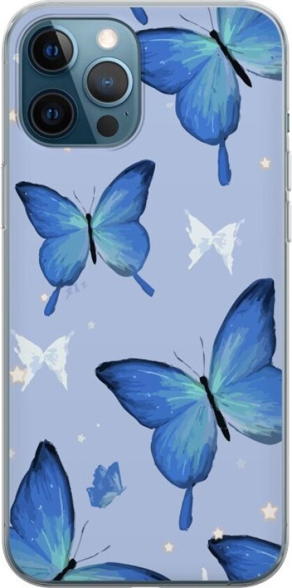 Mobildeksel til Apple iPhone 12 Pro med Blå sommerfugler motiv
