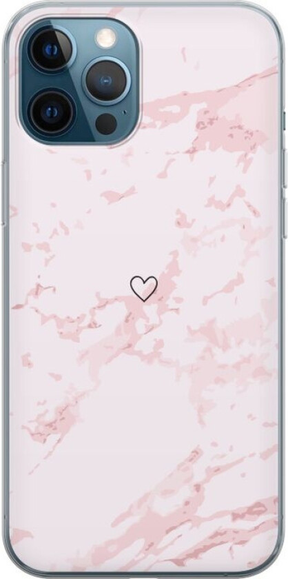 Mobildeksel til Apple iPhone 12 Pro med Rosa Hjerte motiv