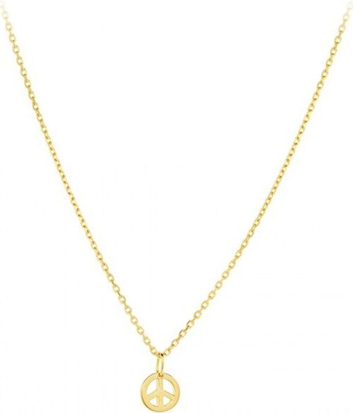 Peace Forgylt Sølv Halskjede N-651-GP