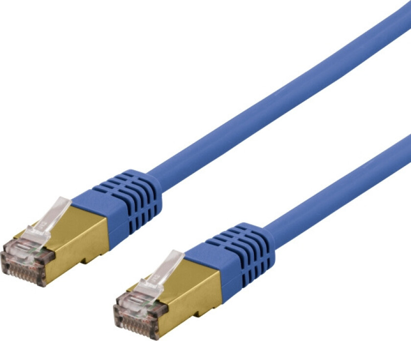 S/FTP Cat6a patch cable, delta cert, LSZH, 2m, blue