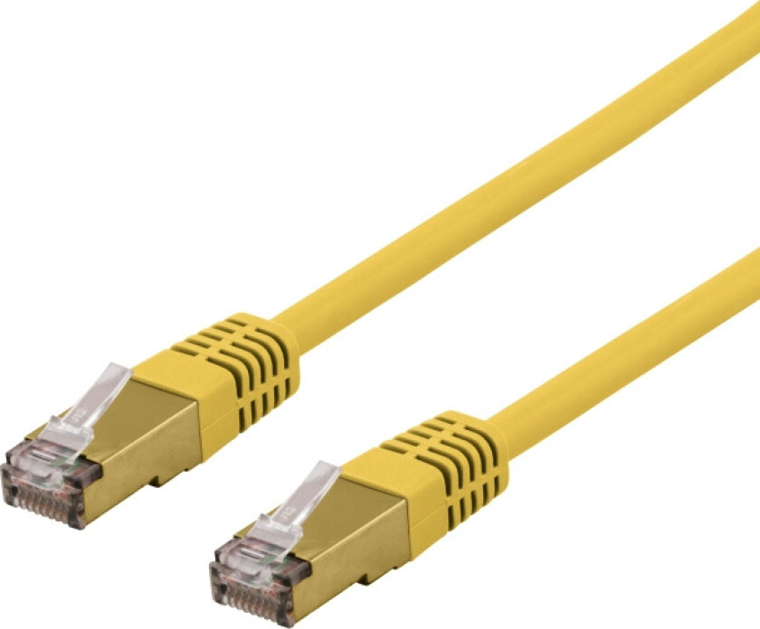 S/FTP Cat6a patch cable, delta cert, LSZH, 1m, yellow