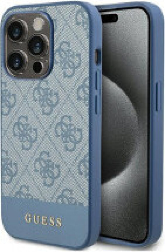 Guess 4G Bottom Stripe Metal Logo Collection - Deksel til iPhone 15 Pro