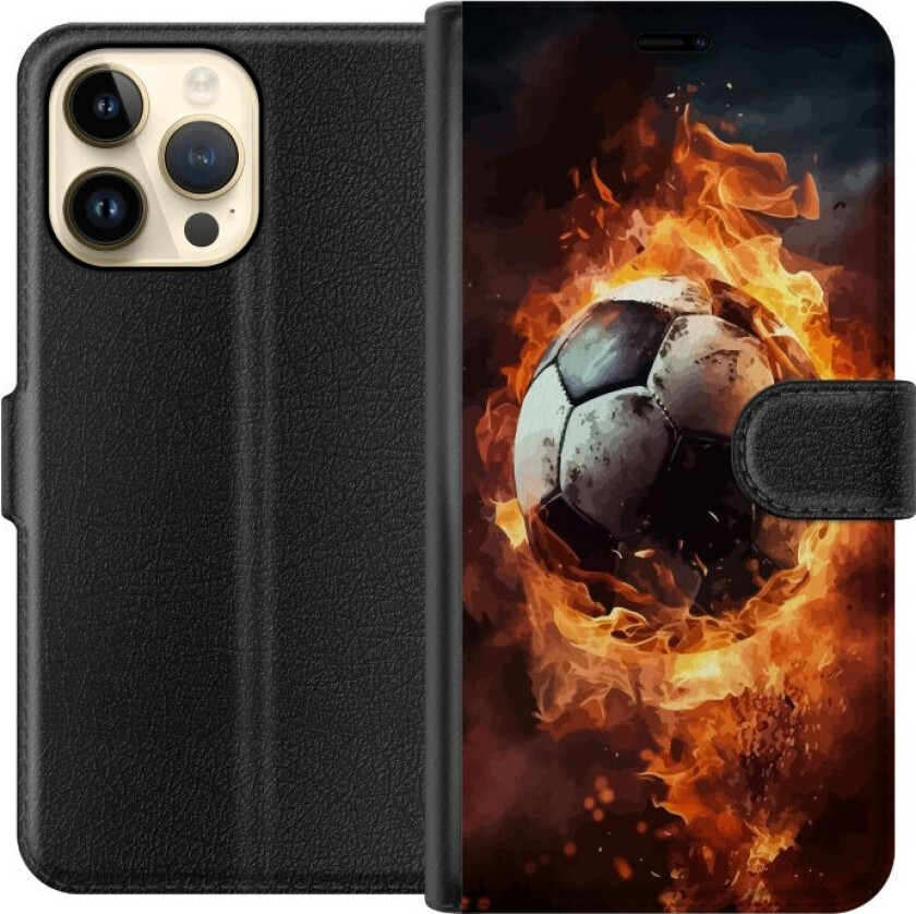 Lommeboketui til Apple iPhone 15 Pro Max med Fotball motiv