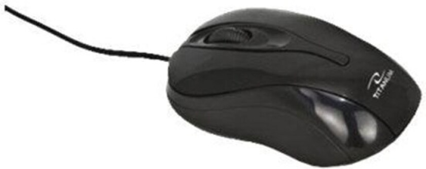 Titanum HORNET 3D Wired Optical Mouse USB Black - Mus - Optisk - 3 knapper - Svart