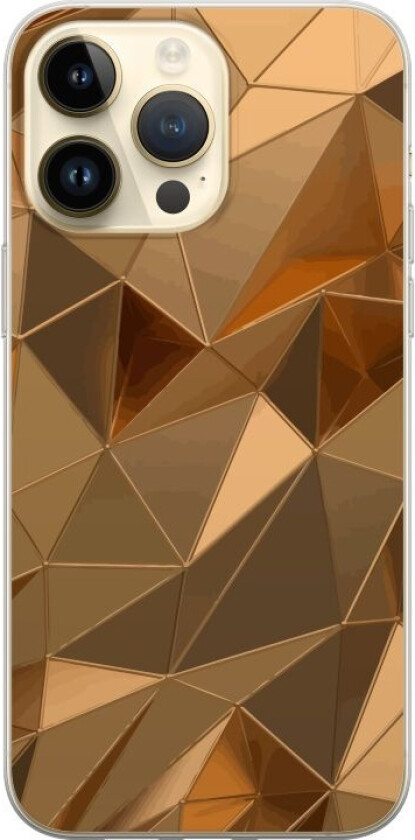 Mobildeksel til Apple iPhone 15 Pro Max med 3D Gull motiv