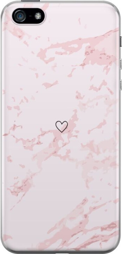Mobildeksel til Apple iPhone 5 med Rosa Hjerte motiv