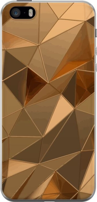 Mobildeksel til Apple iPhone 5s med 3D Gull motiv