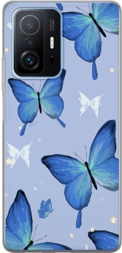 Mobildeksel til Xiaomi 11T med Blå sommerfugler motiv