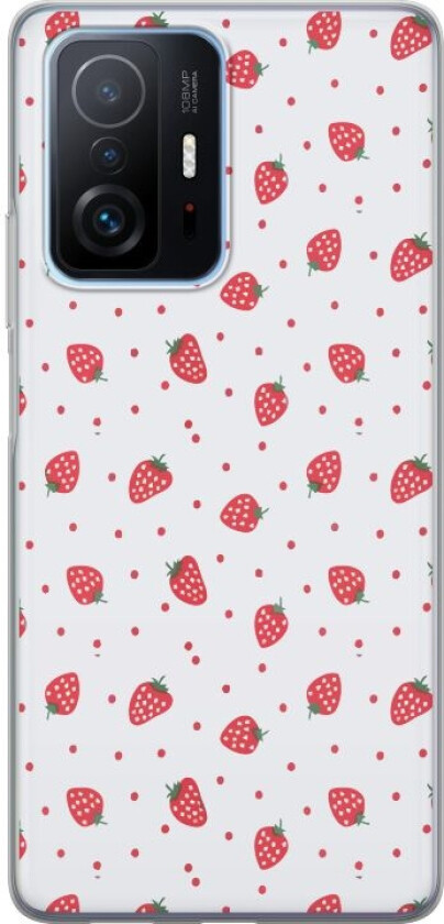 Mobildeksel til Xiaomi 11T med Jordbær motiv