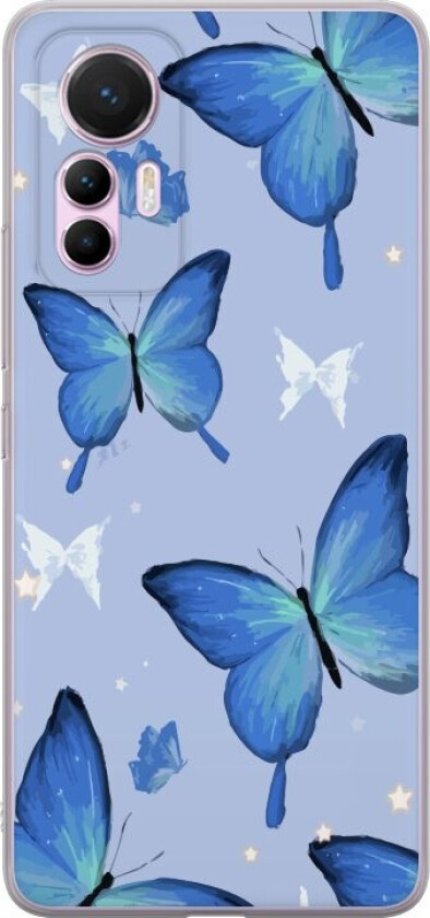 Mobildeksel til Xiaomi 12 Lite med Blå sommerfugler motiv