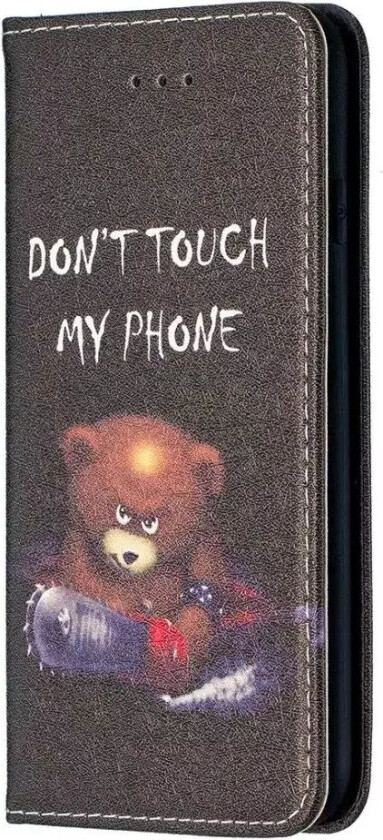 iPhone SE (2022 / 2020) / 8 / 7 Flip Deksel med Lommebok & Stativfunksjon - "Don't Touch My Phone" Bjørn