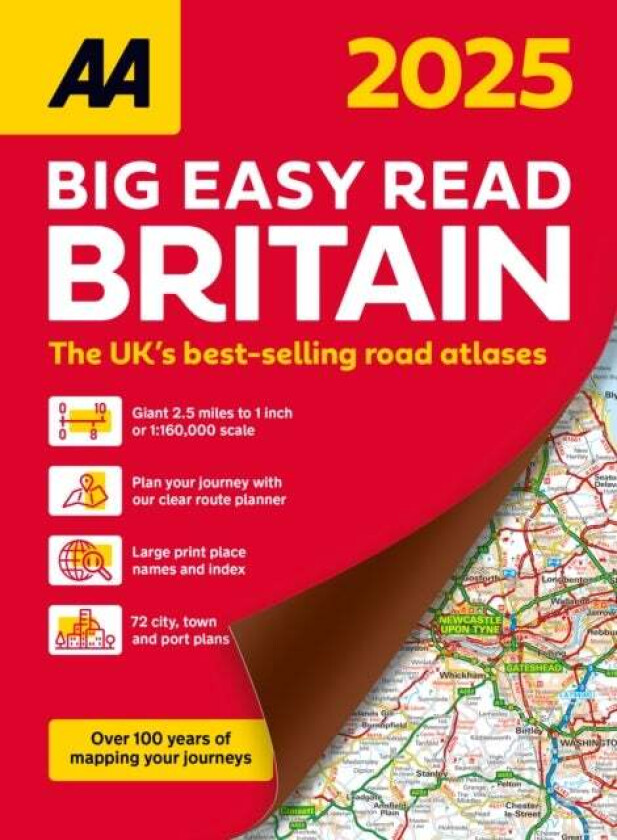 Aa Big Easy Read Atlas Britain 2025