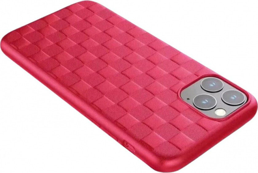 Rutete motiv i mykt TPU-deksel til iPhone 11, Rød