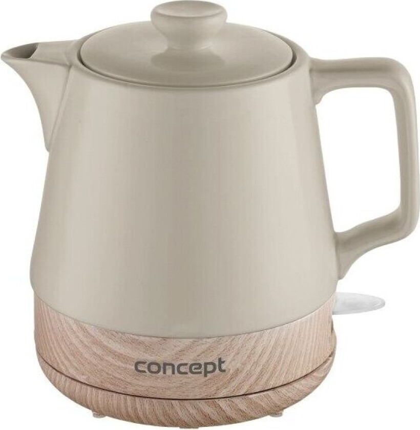 Concept RK0061, 1 l, 1200 W, Brun, Tre, Keramisk, Trådløs