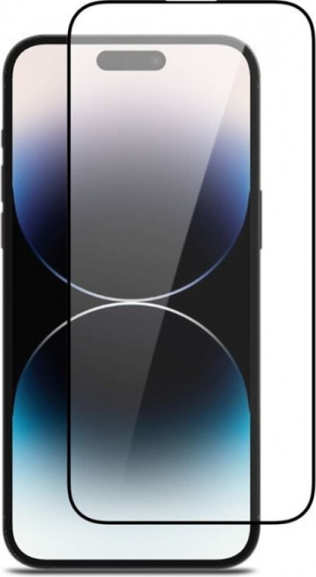 Skjermbeskytter i herdet glass for iPhone 14 Plus, svart kant