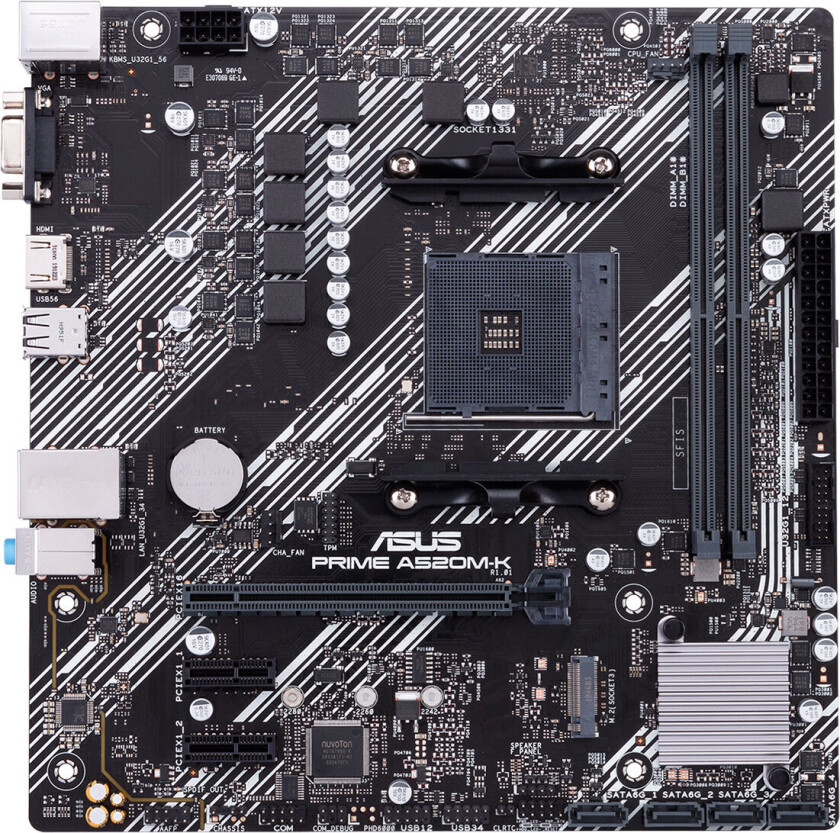 PRIME A520M-K Hovedkort - AMD A520 - AMD AM4 socket - DDR4 RAM - Micro-ATX