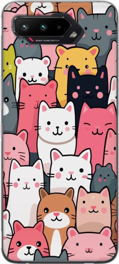 Mobildeksel til Asus ROG Phone 5 med Kattmønster motiv