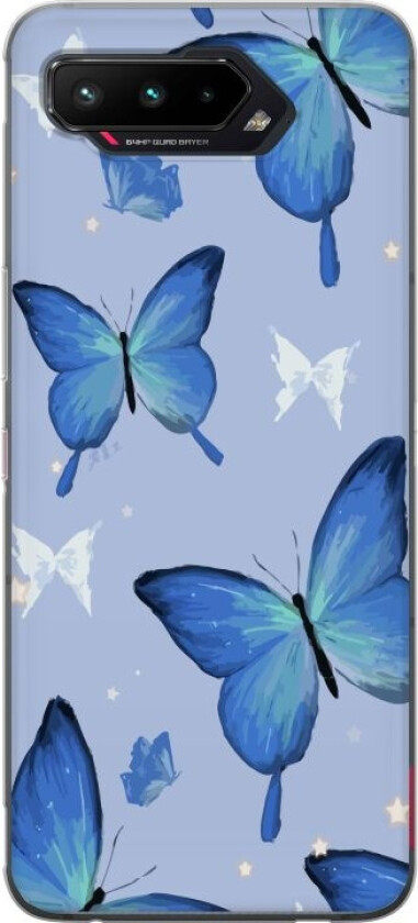 Mobildeksel til Asus ROG Phone 5 med Blå sommerfugler motiv