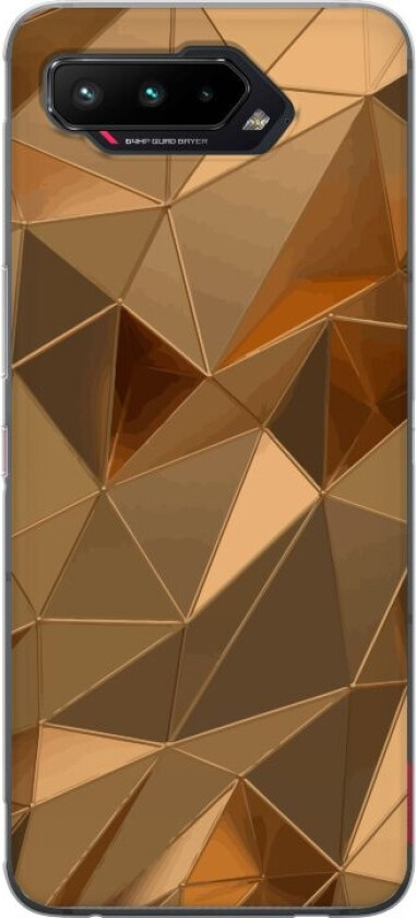 Mobildeksel til Asus ROG Phone 5 med 3D Gull motiv