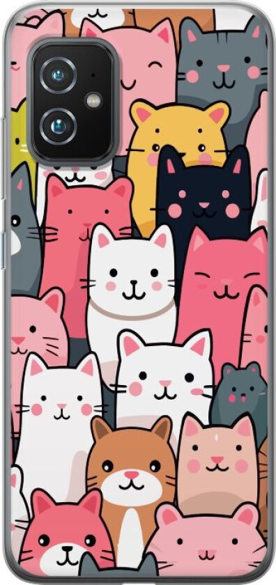 Mobildeksel til Asus Zenfone 8 med Kattmønster motiv