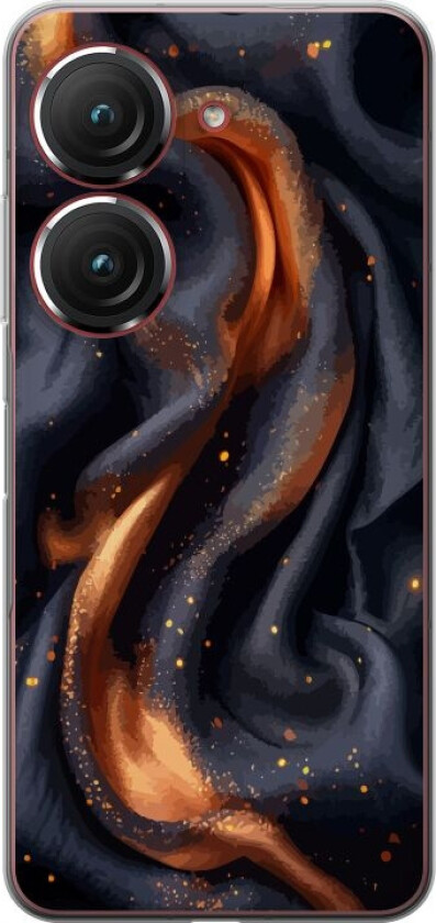Mobildeksel til Asus Zenfone 9 med Brennende silke motiv