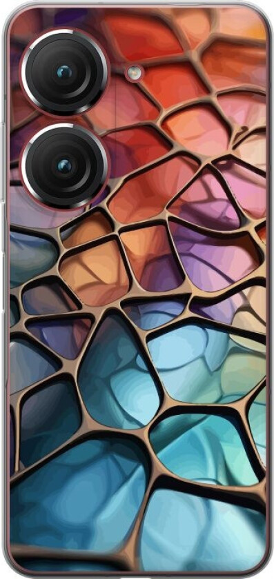 Mobildeksel til Asus Zenfone 9 med Metalliskt mønster motiv