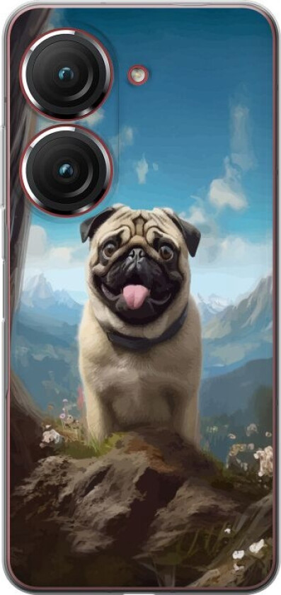 Mobildeksel til Asus Zenfone 9 med Glad Hund motiv