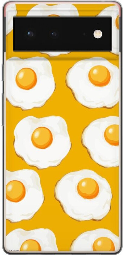 Mobildeksel til Google Pixel 6 med Stekt egg motiv