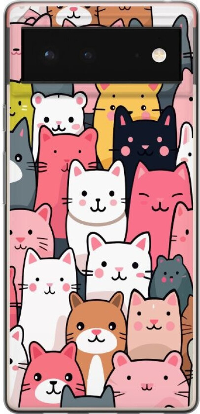 Mobildeksel til Google Pixel 6 med Kattmønster motiv