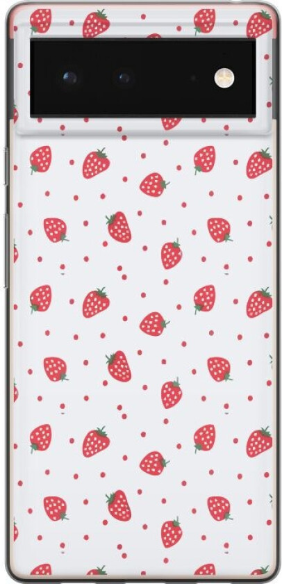 Mobildeksel til Google Pixel 6 med Jordbær motiv