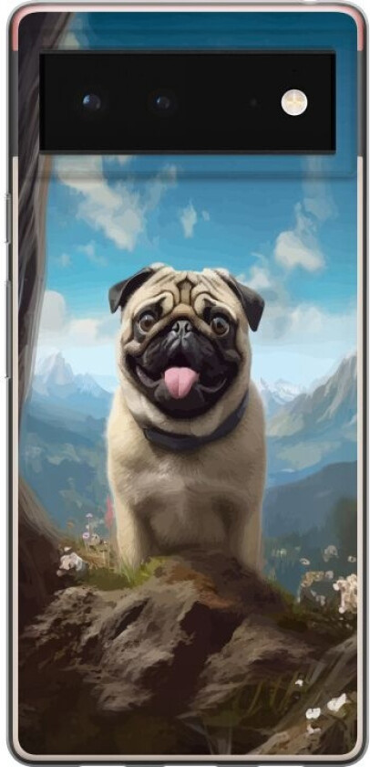 Mobildeksel til Google Pixel 6 med Glad Hund motiv