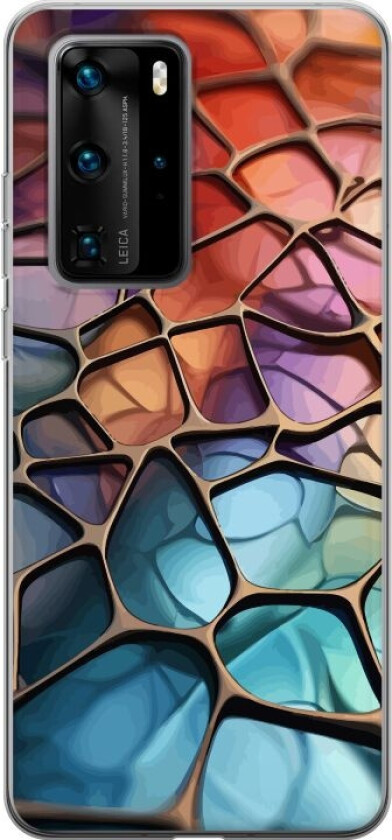 Mobildeksel til Huawei P40 Pro med Metalliskt mønster motiv