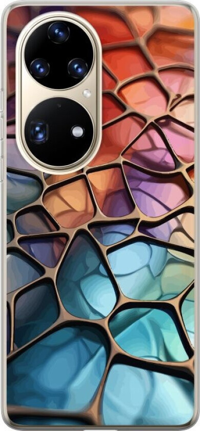 Mobildeksel til Huawei P50 Pro med Metalliskt mønster motiv
