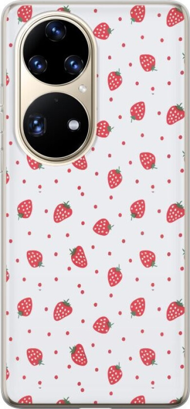Mobildeksel til Huawei P50 Pro med Jordbær motiv