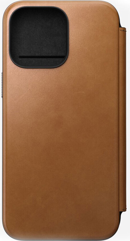 iPhone 15 Pro Max Nomad Modern Leather Folio Deksel - MagSafe Kompatibel - Tan