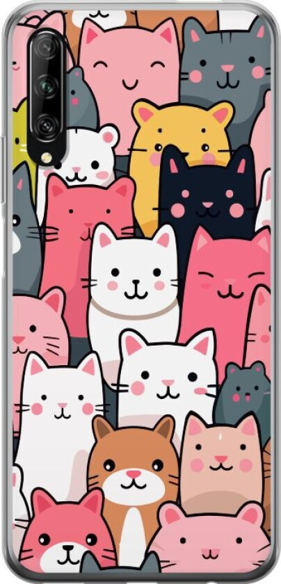 Mobildeksel til Huawei P smart Pro 2019 med Kattmønster motiv