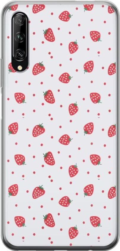 Mobildeksel til Huawei P smart Pro 2019 med Jordbær motiv