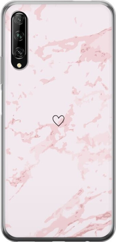 Mobildeksel til Huawei P smart Pro 2019 med Rosa Hjerte motiv