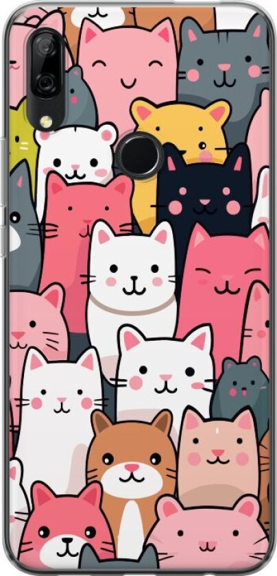 Mobildeksel til Huawei P Smart Z med Kattmønster motiv