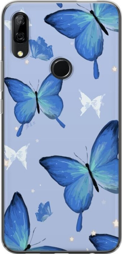 Mobildeksel til Huawei P Smart Z med Blå sommerfugler motiv