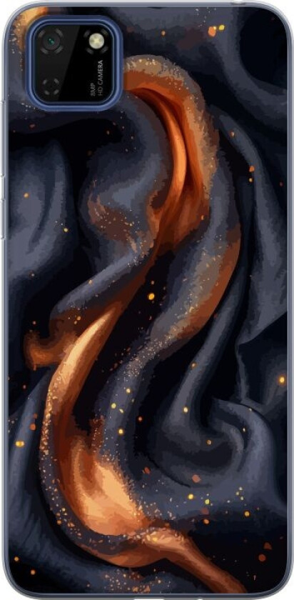 Mobildeksel til Huawei Y5p med Brennende silke motiv