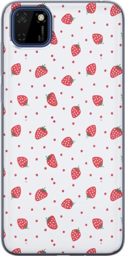 Mobildeksel til Huawei Y5p med Jordbær motiv