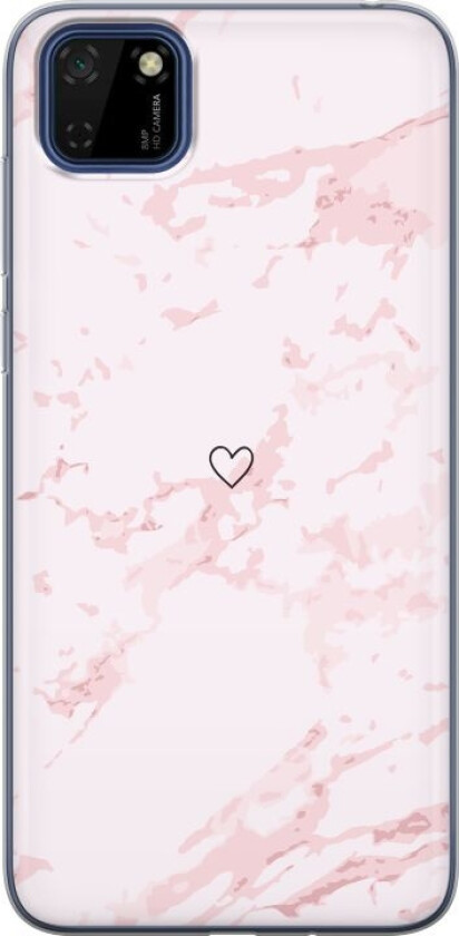 Mobildeksel til Huawei Y5p med Rosa Hjerte motiv
